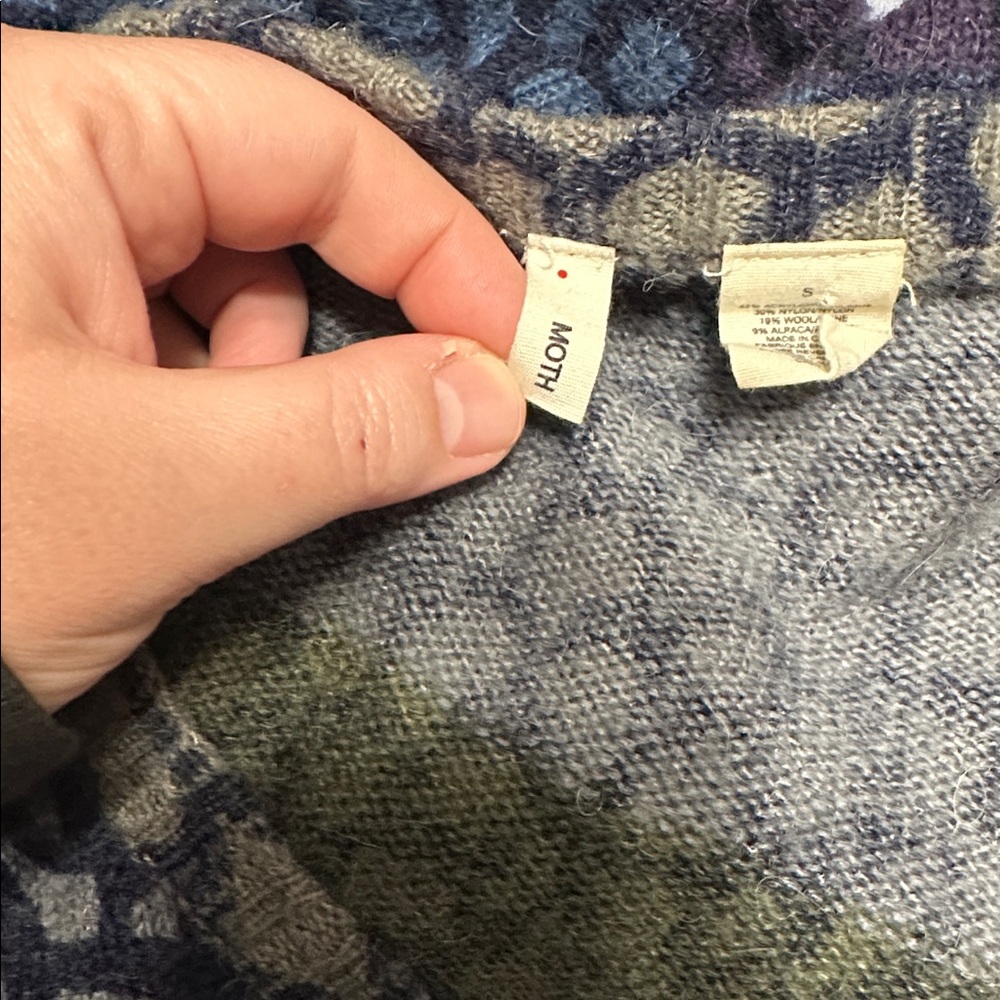 Moth Multi Color Patterned Cardigan - Picture 5 of 6